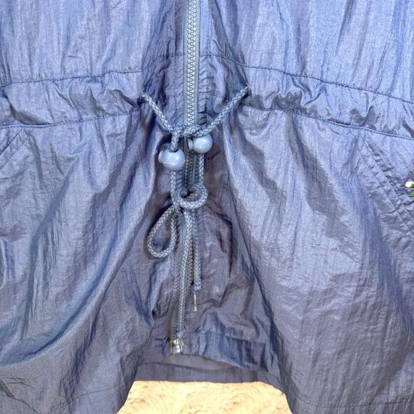 Blair Jacket Windbreaker Women's 2XL Zip Up Blue 80's Floral Embroidery Pockets - Picture 5 of 14